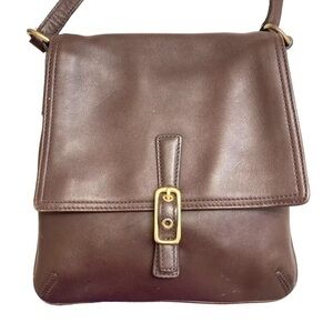 Coach 9592 Legacy Soft Brown Leather Slim Bag Buckle